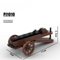 PJ1009-1010 Viduramžių artilerijos vargonų pistoletas statybinis blokas vaikiškas žaislas