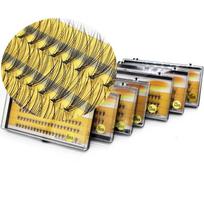 60 vnt/dėžutė Rankomis priaugintų blakstienų grupelės 0,1 mm storio natūralios blakstienos C Curl Single Eyelashes Makeup Blakstienų priauginimas 13 mm