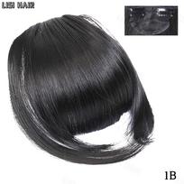 LISI HAIR Sintetiniai tiesūs plaukai su kirpčiukais 2 segtukai priaugintuose plaukuose Netikras kutais netikras plaukas moterims dėvėti 20cm