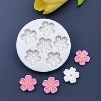 Gėlių sakuros silikono Sugarcraft liejimo dervos įrankiai Cupcake kepimo forma Fondant torto dekoravimo įrankiai pilka