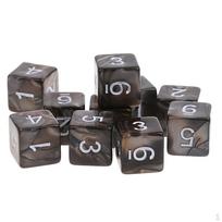 6-Sided D6 Polyhedral for RPG Gray Coffee