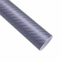 60cmX10cm automobilio lipdukas 3D anglies pluošto vinilo plėvelė, vandeniui atspari automobilio apvyniojimo lipdukų lipdukai, skirti automobilių modeliavimo priedams pilka spalva