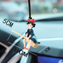 Car Ornaments Swing Dog Pendant Cartoon Dog Car Rearview Mirror Decoration Pendant Car Interior Female Auto Decoration gray