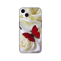 Black Tpu Case For Xiaomi mi 12 S X 11lite NE 11i 11T Pro Redmi 10A 10C Note 11Pro 4G 5G 11S Cover butterfly roses flower Redmi Note 11 4G