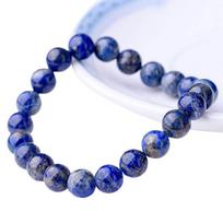 Natūralūs 8 mm Lapis Lazuli karoliukai apyrankės Unisex elastinės apyrankės papuošalai Dovanos mėlyna