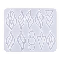 Geometrinė silikoninė formelė, tuščiaviduriai auskarai, formelės papuošalai, formelės, silikoninės formos, puiki dovana meistrams 3 white