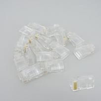 10/20/50 vnt. RJ-45 tinklo kabelio modulio kristalinė jungtis CAT-5/5e 8 gyslų paauksuota Ethernet tinklo jungtis 10pcs