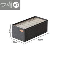 Clothes Organizer Underwear Socks Bra Drawer Organisers Clothing Storage Boxes Cabinets Drawers Separator For Pants Storage Box black