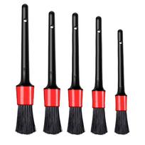 Detailing Brush Drill Brushes For Car Tire Dashboard Cleaning Detail Brush Set Auto Interior Exterior Cleaning Dry Wash black