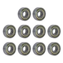 10 vnt. 608ZZ rutuliniai guoliai 608ZZ metaliniai dvigubai ekranuoti miniatiūriniai giliavėžiai riedlentės rutuliniai guoliai 8mm x 22mm x 7mm C gray