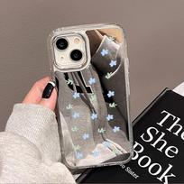 Mobiliųjų telefonų dėklai iPhone 11 13 XR 15 Pro Max 12 14 Pro Max Case iPhone 16 XS Max veidrodinis apsauginis dėklas Veidrodis išskirtinis animacinis filmas, atsparus vandeniui iPhone 14 sidabras