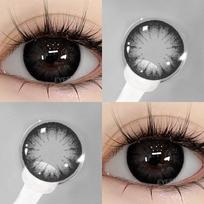 Eyeshare 2pcs=1 Pair Big Eye Contact Lenses 14.5mm Brown Natural Yearly Lens