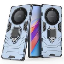 For Huawei Honor Magic 5 Magic5 Lite Back Cover Phone Case Shockproof Armor Anti-Fall Metal Ring Holder Magnetic Protect Funda CHINA&For Magic 5 Lite mėlyna