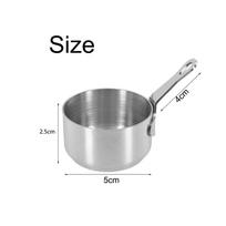 1 vnt. Nerūdijančio plieno pieno puodas Mini padažinė keptuvė Non-Stick Maža padažinė 60/80/100ML Silver（60ML）