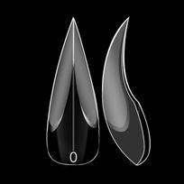 120 vnt. lenkti stiletto tipo nagai 3D erelio nagų skulptūriniai nagų formelės greitam statymui pilno padengimo nagų formelės nagų priauginimo formelės onesize