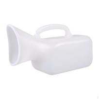 Moterų nešiojamas pisuaras Mobilus tualetas 1000ml Praktiška daugkartinio naudojimo šlapimo buteliukas Surinkėjas Piltuvėlis 15x7.5x8cm_White