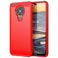 Minkštas telefono dėklas Nokia 5.3 nokia5.3, prabangus silikoninis apsauginis dėklas Nokia 5.3, smūgiams atsparūs matiniai galiniai dėklai, Coque Fundas For Nokia 5.3 raudona