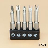 Magnetinis Atsuktuvų Rinkinys Y formos, trikampis, trijų taškų, saugumo antgalis, remonto įrankis, elektrinio gręžtuvo priedai 5-piece set*1 gray