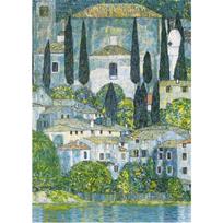 Gustav Klimt Gėlių sodas Saulėgrąžos Bažnyčia Drobė Aliejinė tapyba Abstrakūs augalai Gėlės Sienų menas Plakatas Nordic namų dekoras Sieninė tapyba 21cm×30cm NoFrame gray