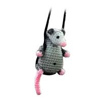 Possum Car Hanging Ornament Cute Screaming Opossum Mirror Accessory Decor Rearview Interior
