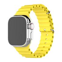 Suderinamas silikoninis jūrinis dirželis Apple Watch 8, iWatch, Huawei, Sports Ultra 42/44/45/49mm geltona