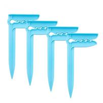 4Pcs/Set Beach Towel Clip Camping Mat Clip Outdoor Decorative Clothespins Sheet Holder Towel Clamp Clothes Pegs Tent Clips 4Pcs mėlyna