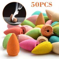50 vnt smilkalų dūmų kūgių kūgių kulkų budizmo atgalinio srauto bokšto degiklio laikiklis 50pcs įvairiaspalvis