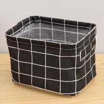 Desktop Storage Basket Foldable Cosmetic Storage Box One Size juoda