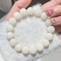 Natūrali violetinė Bodhi šaknies karoliukais papuošta apyrankė Budistų karoliukai Rožinio karoliukai raižyti laimingi papuošalai
