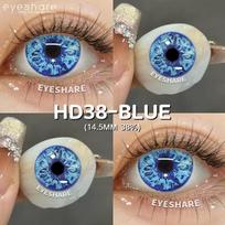 Eyeshare 1 pora mėlynų Cosplay kontaktinių lęšių akims Mėlyni Karšti Anime Cosplay lęšiai 14,0~14,5 mm Helovino makiažo lęšiai
