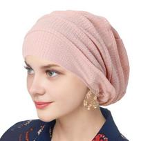 Moteriška kepurė Vienspalvė Pūkuota Dizaino Turbanas Lengva Kvėpuojanti Vienspalvė rožinė