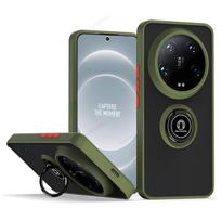 Dėklas Xiaomi 14 Ultra 14T Pro Matinis Automobilinis Magnetinis Dangtelis Xiaomi 14T 12T 11T 10T Pro 11 12 13 Lite Žiedas Telefono Laikiklis Dėklai For Xiaomi 14 Ultra šviesiai žalios spalvos