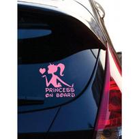 1 vnt. 'Princesė automobilyje' lipdukas one-size rožinė