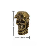 Įvairių stilių lieto žalvario pirato kaukolės Paracord 550 5,5 mm skylutės karoliukai EDC peilio raktų pakabuko aksesuaras Dekoracija
