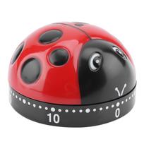 Ladybug virtuvės laikmatis 60 minučių laikmatis Mechaninis uždarymo laikmatis Virtuvės gaminimo laikmatis balta