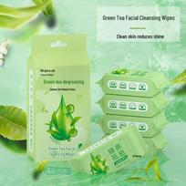 Nešiojami mini vėsinantys veido servetėlės - riebalų šalinimo drėgnos servetėlės Šeimos pakuotė Green Tea Mini Wipes - 64 Wipes - Pack of 1