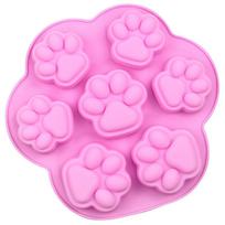 Silikoninė forma Lovely Paw Ice Cube Muilas Fondant Dekoratyvinis Silikoninės formos Formas rožinė