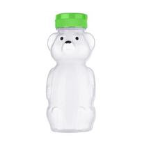 230ml Plastikinis meškiuko formos puodelis su atverčiamu dangteliu Mini meškiuko formos indelis Tuščias kavos, alaus, gėrimų, sulčių, saldainių, pieno laikymo ir dozavimo indas Without Straw žalia