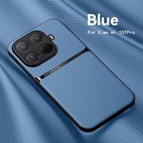 Xiaomi 15T 15T Pro odos tekstūros, įmontuotas magnetinis TPU minkštas apsaugos nuo kritimo, apsaugos nuo pirštų atspaudų telefono dėklas For Xiaomi 15T Pro šviesiai mėlyna spalva