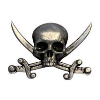 Retro kaukolės durklai kryžiuotas kardas sagė gotikinis siaubo skeletas ženklelis atlapo segtukai pareiškimas metalinės sagės dovana berniukams