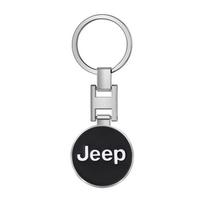 1 vnt. Automobilio emblemos raktų pakabukas Raktų žiedas Priedai Jeep Renegade Compass Wrangler JK Patriot Grand Cherokee XJ SRT Trail Hawk juoda