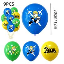 Legend of Zelda žaidimo temos Balionų vėliavėlė Torto papuošimai Rinkinys Šventės dekoracijos 9 Balloon