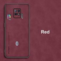 For Nubia RedMagic 7 7S Pro Case Luxury PU Leather Phone Case For Red Magic 7 7S Pro Back Cover Silicone Full Protection Coque RedMagic 7S raudona