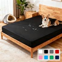 Madingas vandeniui atsparus čiužinio užvalkalas Dygsniuotas prigludęs paklodė 140*200 160*200 Čiužinio apsauga Vienspalvis lovos užvalkalas 1xPillowcase NOSHEET juoda