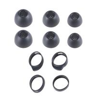 Silikoniniai ausinių antgaliai Buds FE Neslystantys sparneliai Rinkinys In-Ear ausinių dangtelis Ausinių antgaliai 4 dydžiai/rinkinys juoda