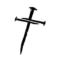 Crossing Of Nails  Decal Sticker Christian Religious Symbol Decorative Vehicle Sticker Upgrades for Car Trucks Laptops 12cm