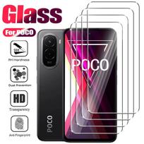 4 vnt. grūdinto stiklo POCO X7 X6 X5 Pro X4 X3 GT ekrano apsauga Xiaomi POCO M7 Plus M5 M4 M3 M6 Pro 4G 5G stiklas POCO X3 GT