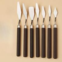 7pcs Oil Painting Acrylic Painting Knife Set, Stainless Steel Spatula Color Mixing Knife, Art Mixing Scraper Tool 7pcs