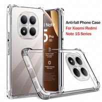 For Xiaomi Redmi Note 15 Pro 5G Case Transparent Anti-fall Soft Cover Note13 Note14 Note15 13 14 Pro+ 15Pro Plus 13Pro 14Pro 4G Note 15 Pro 4G&Global Version skaidri