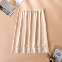 Nėrinė apatinė suknelė nuo blizgesio Pagrindinė apatinė suknelė Madinga pusiau ilgio apatinė suknelė Sijonukas Moterims Beige 50cm beige